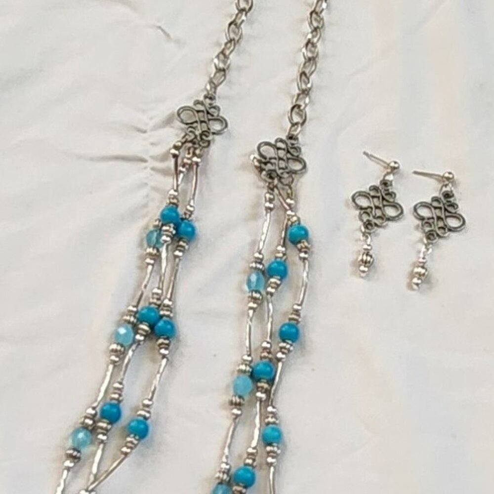 Sky's Blue (Necklace & Earring Set)
